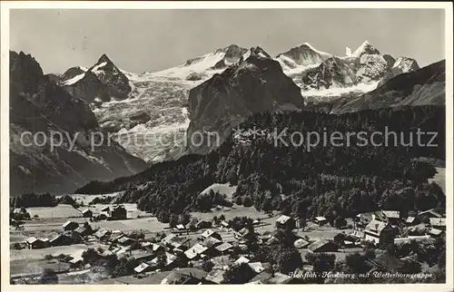 Hasliberg Hohfluh mit Wetterhorngruppe Kat. Hasliberg Hohfluh