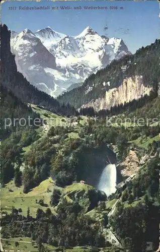 Wetterhorn Lauterbrunnen Reichenbachfall Kat. Lauterbrunnen Wetterhorn