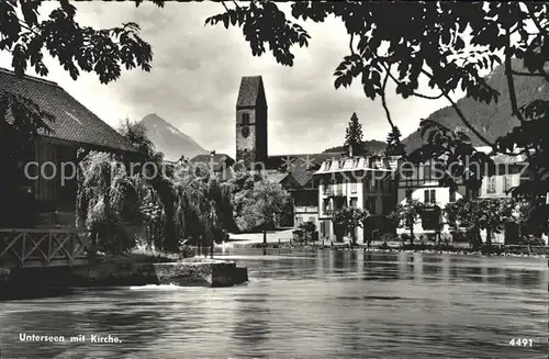 Unterseen Kirchenpartie Kat. Unterseen