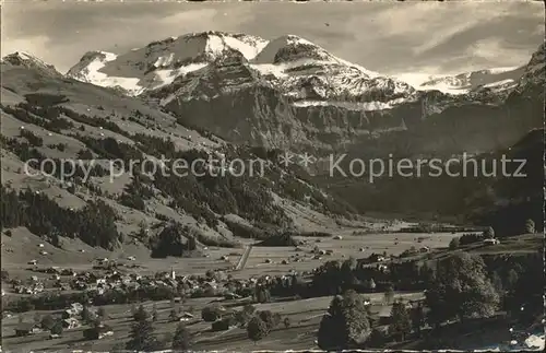 Lenk Simmental mit Wildstrubel Raetzligletscher Kat. Lenk Simmental