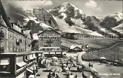 Kleine Scheidegg Wengen mit Moench Kat. Scheidegg Kleine