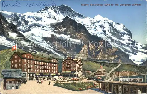 Kleine Scheidegg Wengen mit Jungfrau  Kat. Scheidegg Kleine