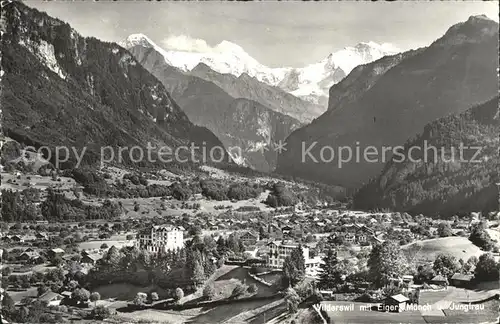 Wilderswil mit Eiger Moench Jungfrau Kat. Wilderswil