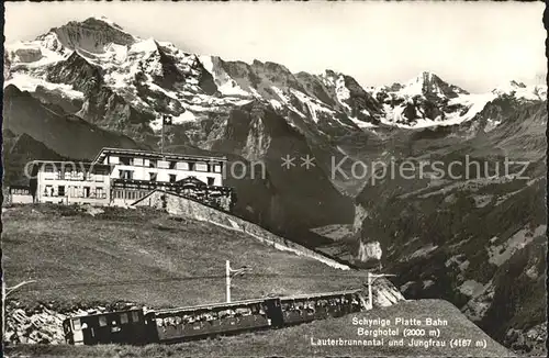 Schynige Platte Bergbahn mit Berghotel Jungfrau Kat. Schynige Platte