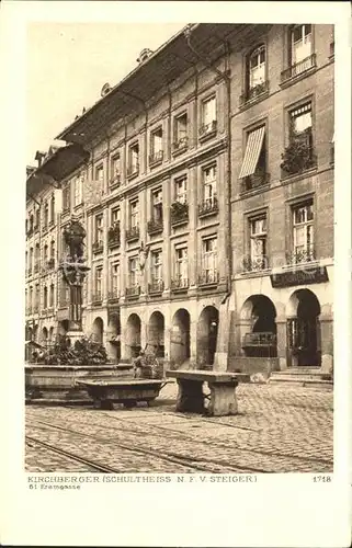 Bern BE Patrizierhaeuser Barockzeit Kramgasse Kat. Bern