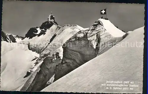 Jungfraujoch mit meteorologischer Station Sphinx Kat. Jungfrau