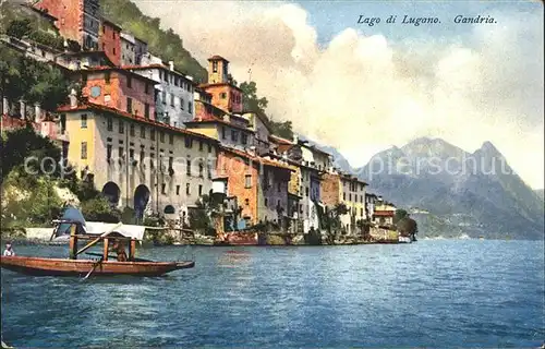Gandria Lago di Lugano Haeuser am See Kat. Gandria