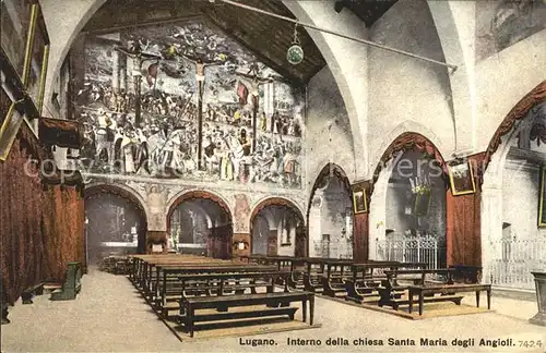 Lugano TI Chiesa Santa Maria degli Angioli interno Kat. Lugano