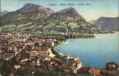 Lugano TI Lago di Lugano e Monte Boglia e Monte Bre Kat. Lugano