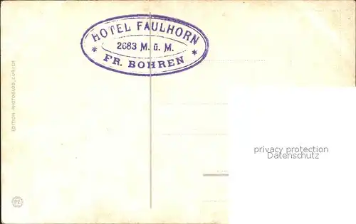 Faulhorn Hotel Faulhorn Wanderer Kat. Faulhorn