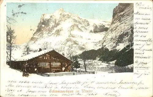 Bern BE Schweizerhaus im Winter Kat. Bern