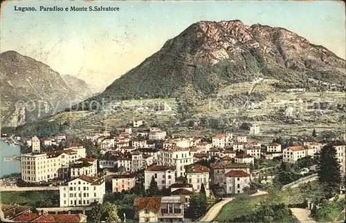 Lugano TI Paradiso e Monte S.Salvatore Kat. Lugano