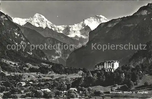 Wilderswil mit Moench und Jungfrau Kat. Wilderswil