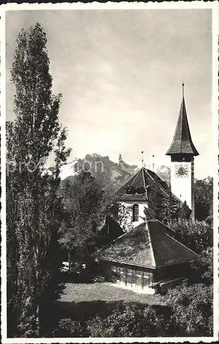 Sigriswil Kirche mit Stockhorn Kat. Sigriswil