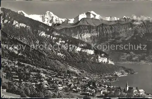 Sigriswil am Thunersee mit Eiger Moench Jungfrau  Kat. Sigriswil