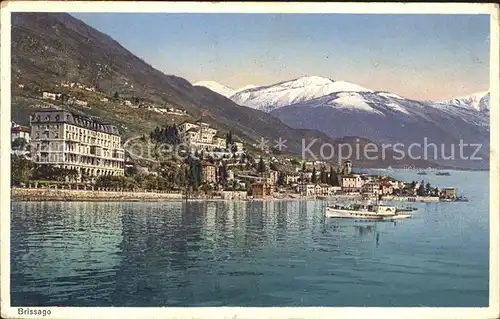 Brissago TI Lago Maggiore Dampfer Alpen Kat. Brissago