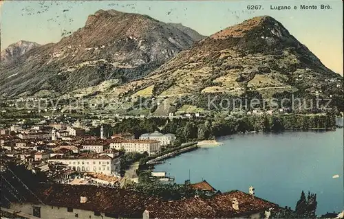 Lugano TI Lago e Monte Bre Luganersee Kat. Lugano