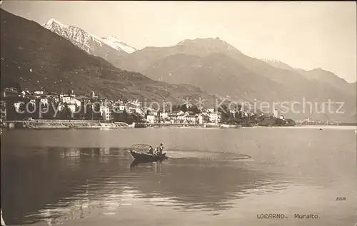 Muralto TI Ansicht vom Lago Maggiore aus Alpen Kat. Muralto Locarno