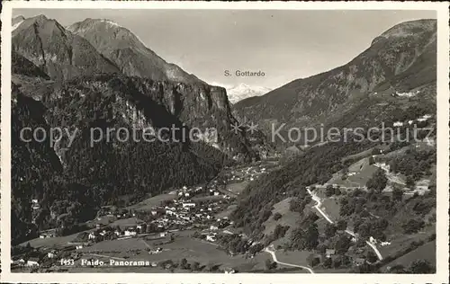 Faido Panorama San Gottardo Alpen Kat. Faido