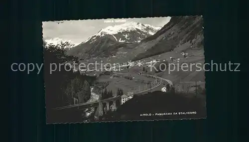 Airolo Panorama da Stalvedro Alpen Kat. Airolo