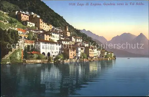 Gandria Lago di Lugano verso la Val Solda Luganersee Kat. Gandria