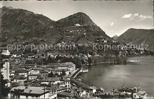 Lugano TI Lago di Lugano e Monte Bre Luganersee Kat. Lugano