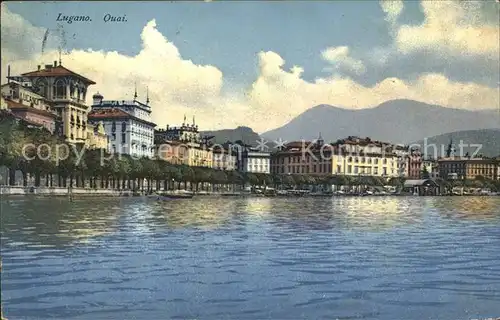 Lugano TI Quai Lago di Lugano Luganersee Kat. Lugano