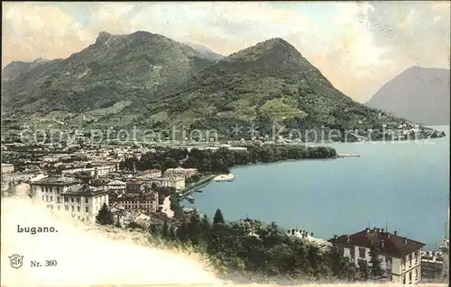 Lugano TI Lago di Lugano Monte Bre Luganersee Kat. Lugano