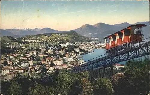 Lugano TI Ferrovia funicolare del Monte San Salvatore Bergbahn Kat. Lugano