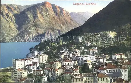 Paradiso Lago di Lugano Teilansicht Luganersee Alpen Kat. Paradiso