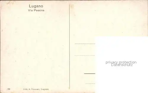 Lugano TI Via Pessina Kuenstlerkarte Kat. Lugano