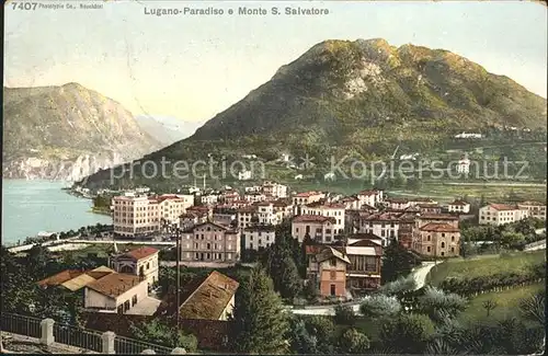 Paradiso Lago di Lugano Panorama Luganersee Monte San Salvatore Kat. Paradiso