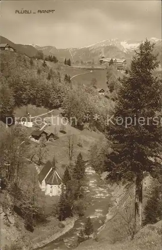 Flueeli Ranft Teilansicht Bergbach Hotel Alpen Kat. Flueeli Ranft