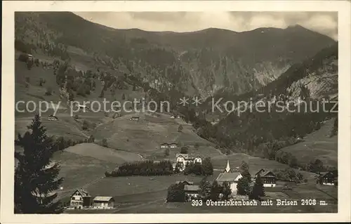 Oberrickenbach Gesamtansicht mit Brisen Urner Alpen Kat. Oberrickenbach