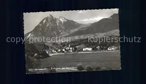 Sarnen Sarnersee Kollegium mit Stanserhorn Kat. Sarnen