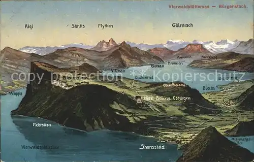 Buergenstock aus der Vogelschau Alpenpanorama / Buergenstock /Bz. Nidwalden