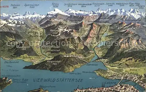 Buergenstock aus der Vogelperspektive Alpenpanorama / Buergenstock /Bz. Nidwalden