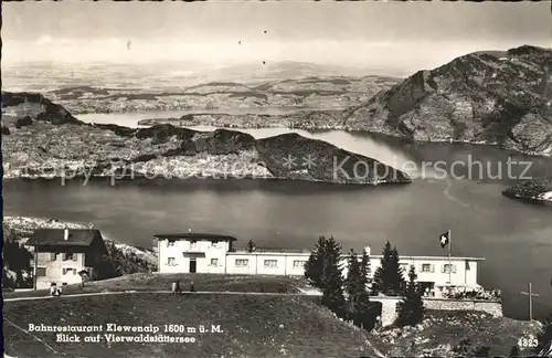 Beckenried Bahnrestaurant Klewenalp Panorama Blick auf Vierwaldstaettersee Kat. Beckenried