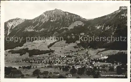 Lungern Panorama mit Schynberg Kat. Lungern