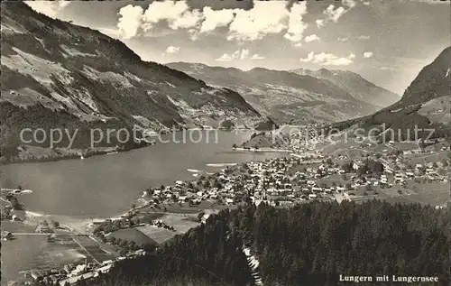 Lungern Panorama Lungernsee Alpen Kat. Lungern
