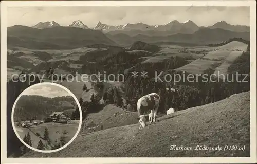 Luederenalp Kurhaus Kuh Alpenpanorama Kat. Napf