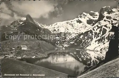 Oberrickenbach Pension Bannalpsee Berghaus mit Ruchstock und Bannalppass Kat. Oberrickenbach