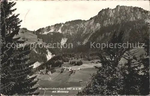 Niederrickenbach Panorama mit Musenalp Kat. Niederrickenbach