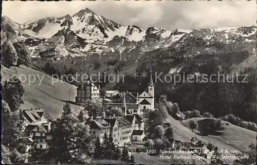Niederrickenbach Hotel Kurhaus Engel Wallfahrtskapelle Brisen Alpenpanorama Kat. Niederrickenbach