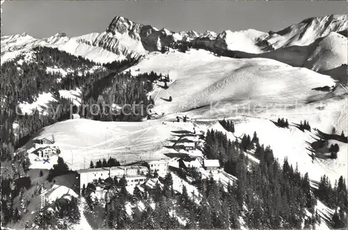 Beckenried Skigebiet Klewenalp Winterpanorama Alpen Kat. Beckenried
