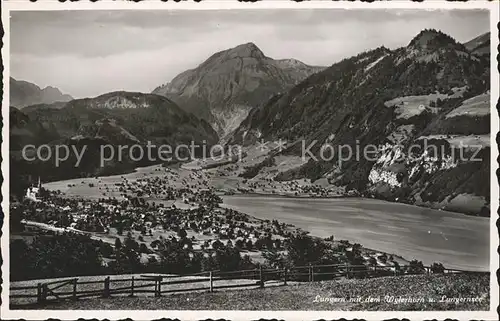 Lungern Panorama Lungernsee mit Wylerhorn Kat. Lungern