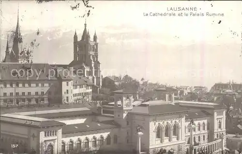 Lausanne VD Cathedrale et Palais Rumin Kat. Lausanne