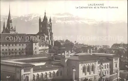 Lausanne VD Cathedrale et Palais Rumine Kat. Lausanne