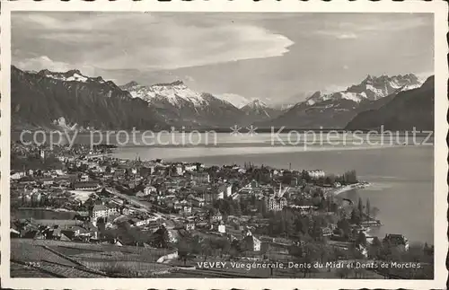 Vevey VD et Dents du Midi Kat. Vevey