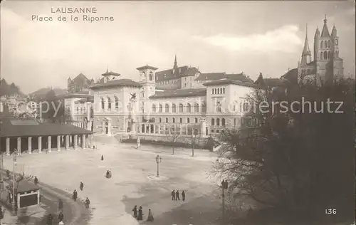 Lausanne VD Place de la Riponne Kat. Lausanne